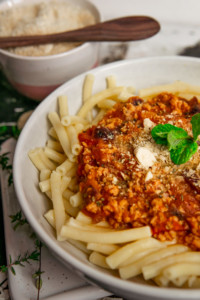 Vegane Soja-Bolognese