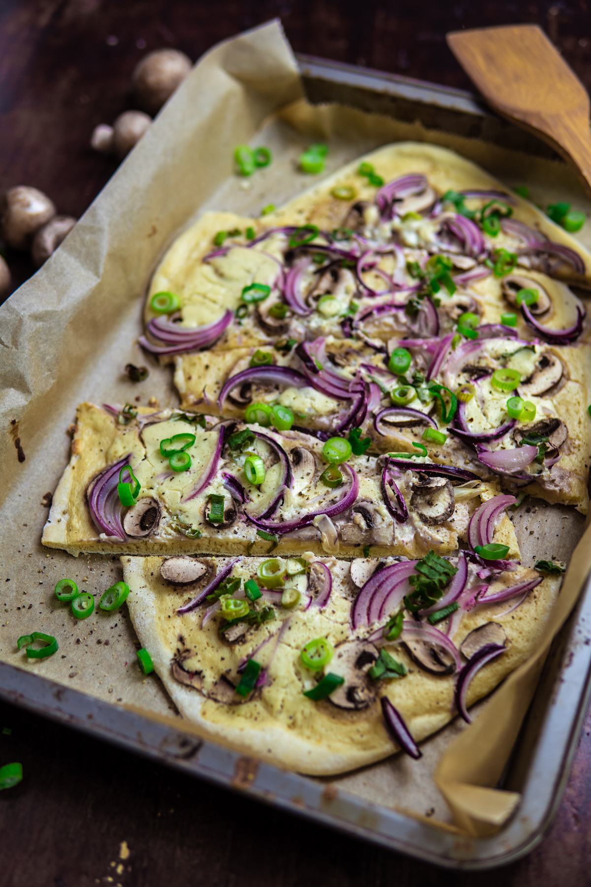 Veganer Flammkuchen Teig